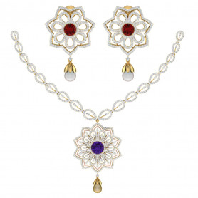 Bridal Diamond & Gemstone Necklace 