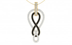 Infinity Black & White  Diamond Classic Jewelry Set