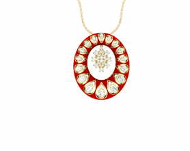 Polki & enamel Classic  Jewellery Set 