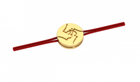 10K Gold Power Charm Bracelet For Men