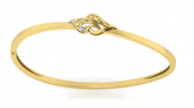Casual Diamond Oval Bangle