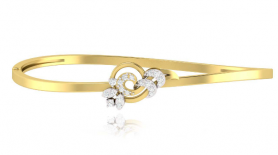 Diamond Oval Bangle 