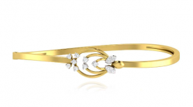 Diamond Traditional style Oval Bangle 