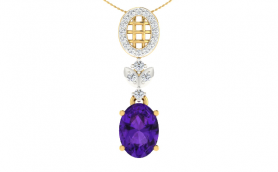 Classic Diamond & Amethyst Gemstone Set