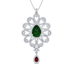 Classic Diamond & Gemstone Jewellery Set 