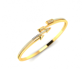 Casual Diamond Oval Bangle 
