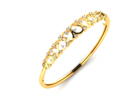 Traditional Diamond Oval Bangle 