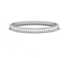 Diamond Tennis Openable Round Bangle 