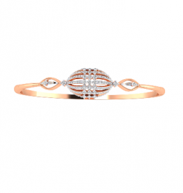 Diamond Modern Contemporary Oval Bangle 