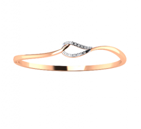 Diamond Light weight oval Bangle 