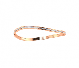 Diamond Single line Oval Bangle 