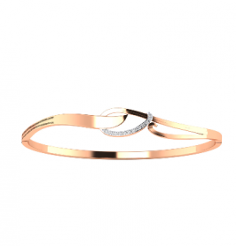 Diamond Light weight Oval Bangle 
