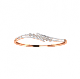 Contemporary Diamond Oval Bangle 