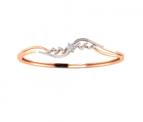 Diamond Contemporary Oval Bangle 
