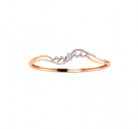 Twisted Diamond Oval Bangle 