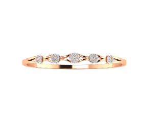 Diamond Light weight Oval  Bangle