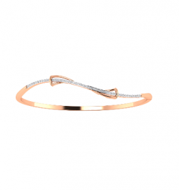 Diamond light weight Oval Bangle 
