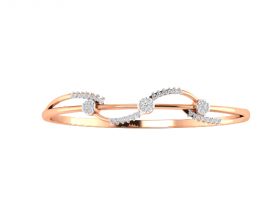 Diamond Twisted Bangle 