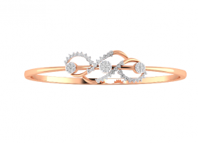 Diamond Floral Bangle 