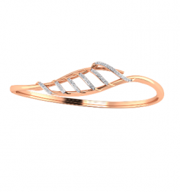 Diamond abstract Oval Bangle 