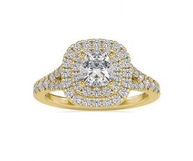 Double Halo Diamond  Ring