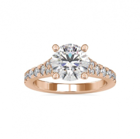 Vintage Diamond  Ring - Elegance Collection Tapered Shank
