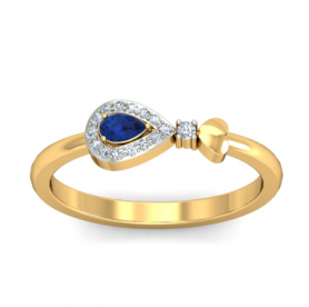 Sapphire & Diamond Casual Ring - Gemstone 