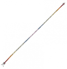 Multi - Sapphire Tennis Bracelet 