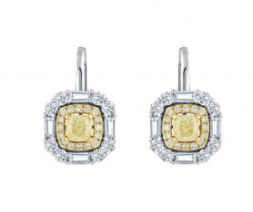Diamond & Colored Diamonds Dangling Earring