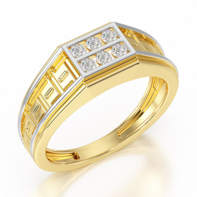 The Olympian Men's Diamond Ring Diamond Band Two tone