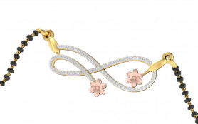 Diamond Mangalsutra - Auspicious Thread Floral Duet