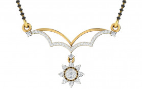 Diamond Two tone Mangalsutra  Celestial