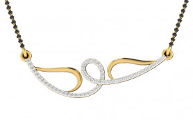 Diamond Two tone Mangalsutra Twining