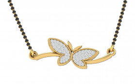 Diamond Two tone Mangalsutra - Mini Necklace 