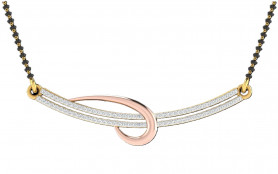Diamond Two tone Mangalsutra Mini Necklace  