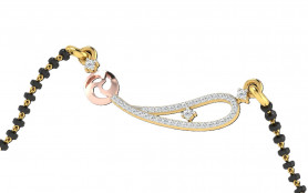 Diamond Two tone Mangalsutra Mini Necklace  
