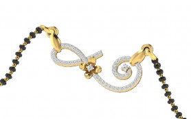 Floral Diamond Mangalsutra - Auspicious Thread