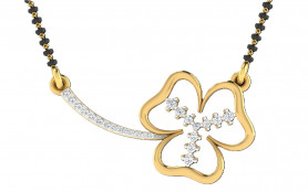 Floral Diamond Mangalsutra - Auspicious Thread