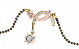 Floral Diamond Mangalsutra - Auspicious Thread