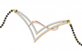 Two tone Diamond Mangalsutra 